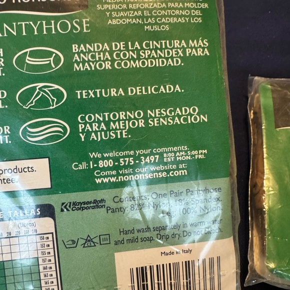 Vintage Pantyhose No Nonsense Control Top Premium Nylon Tan Size A Reinforced - Picture 6 of 10